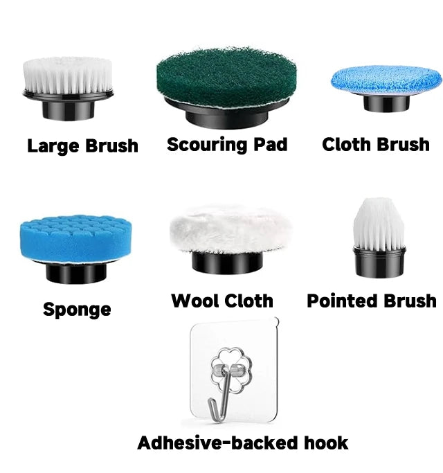 Multipurpose Electric Spin Scrubber - Cordless Cleaning Brush for Kitchen Bathroom
