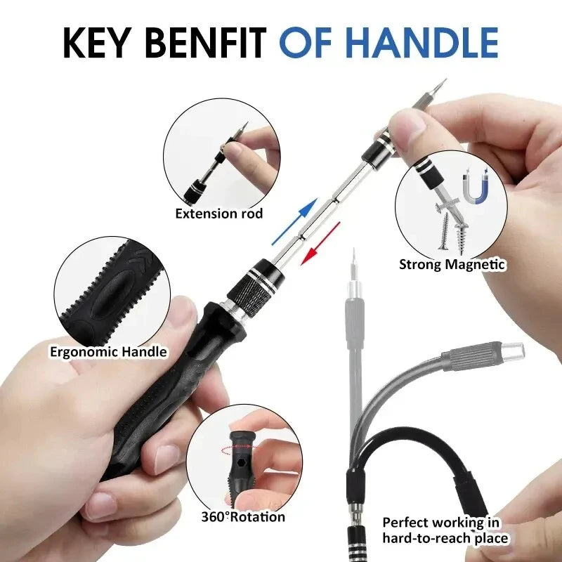 Precision Screwdriver Set - 115117 Magnetic Hex Bits for Xiaomi Mac PC iPhone Repair - ZOOMNSTORE