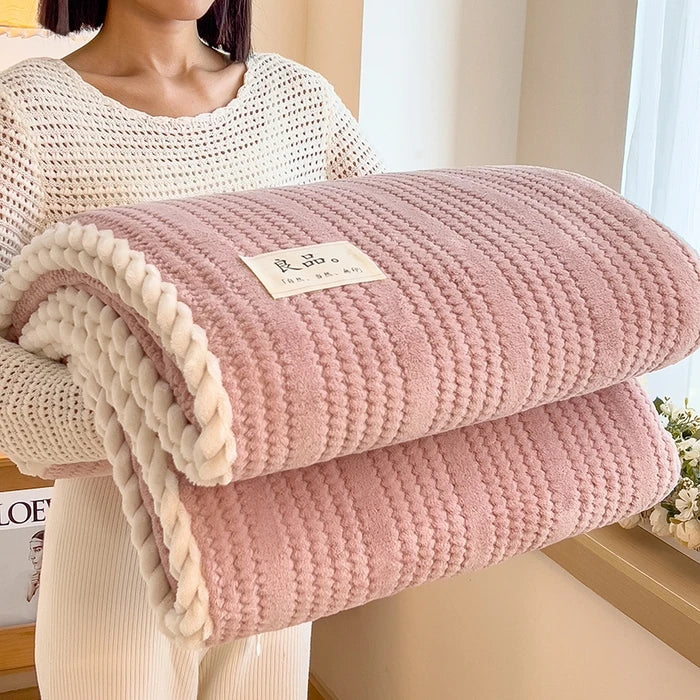 King Size Plaid Throw Blanket - Winter Sofa Comforter