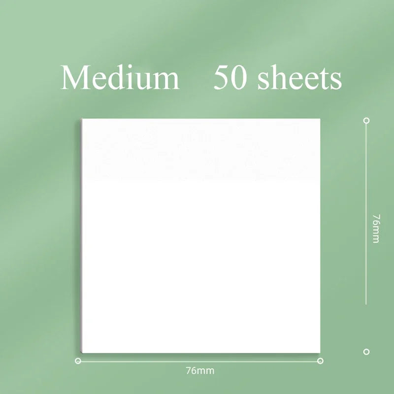 Transparent Waterproof Sticky Note Pads - 50100 Sheets for School Office