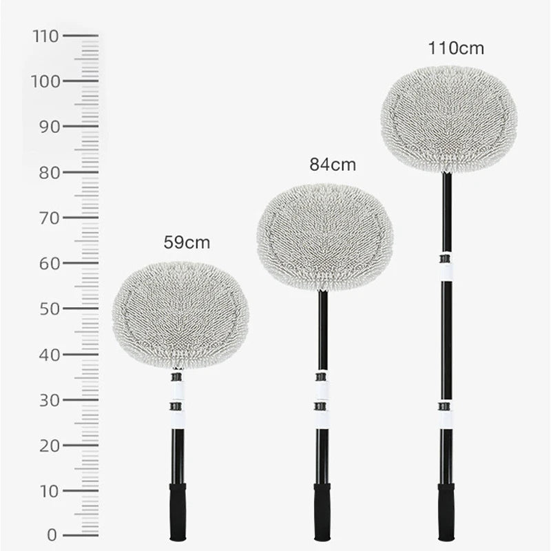 15 Bend Car Cleaning Brush - Telescoping Chenille Wash Mop