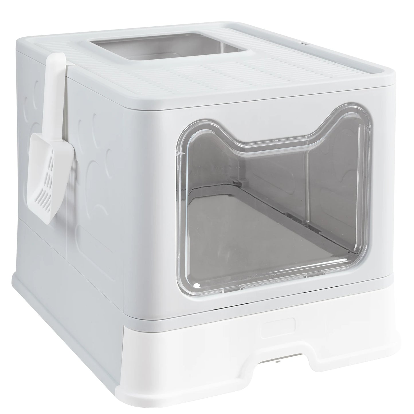 Foldable XXL Cat Litter Box - Large Space with Front Entry Top Exit - ZOOMNSTORE