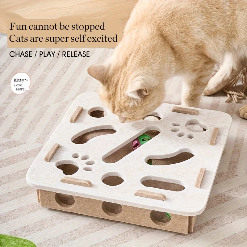 Interactive Cat Toy - Maze Tunnel Bell for Playtime Mental Engagement - ZOOMNSTORE