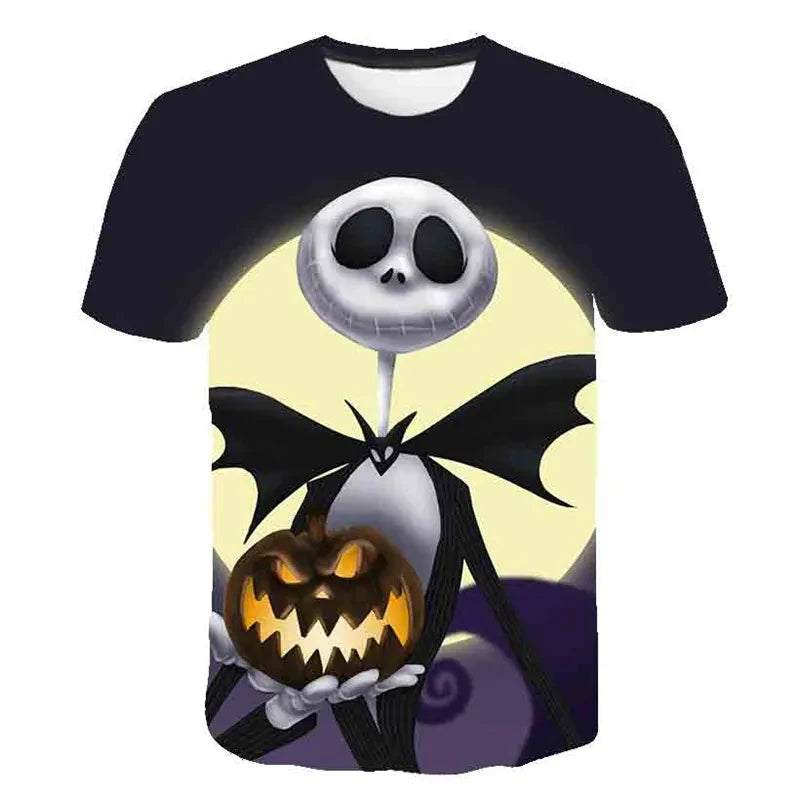 Halloween Skull Graphic Tee - Mens Hip Hop Streetwear T-shirt - ZOOMNSTORE