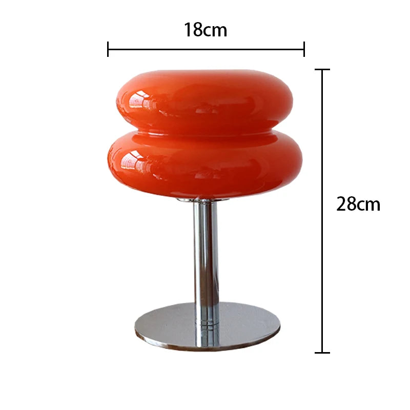 Macaron Glass Table Lamp - Trichromatic Dimming Night Light for Living Room Bedroom Decor - ZOOMNSTORE