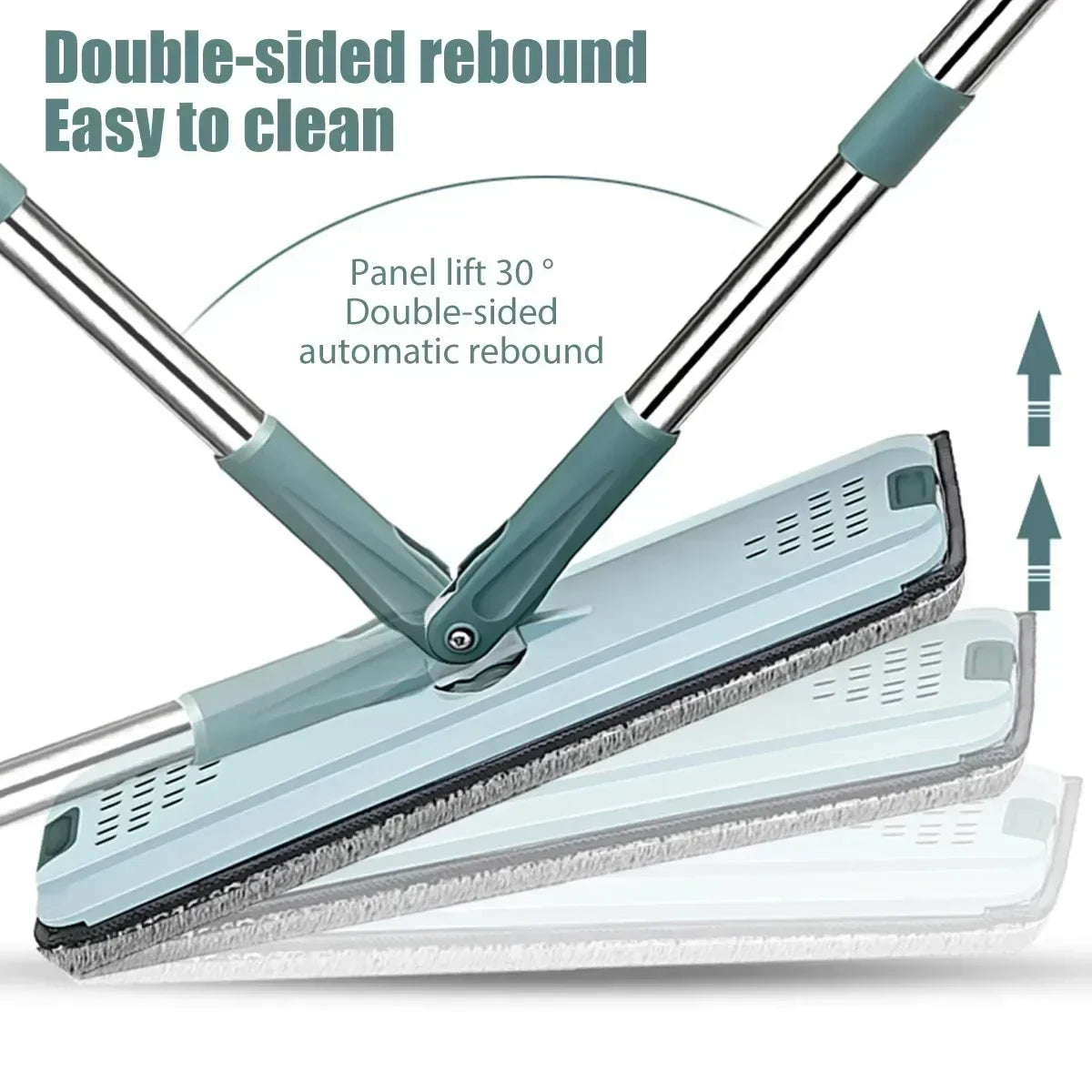 Flat Squeeze Mop with Bucket - Easy Wring Microfiber Floor Cleaner for Hardwood Laminate