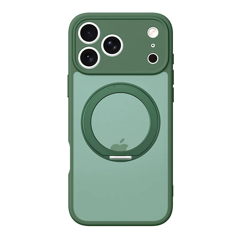 360 Rotating Magnetic Stand Case for iPhone 17 15 14 13 16 Pro Max Air for Magsafe Stress Relief Ring Holder Full Lens Cover
