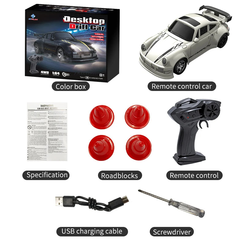 164 Drift RC Car - 2025 Kf20 Four-Wheel Remote-Controlled Racing Toy