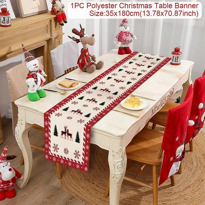 Christmas Table Runner - Holiday Decor for Home 2024 New Year Gift 2025