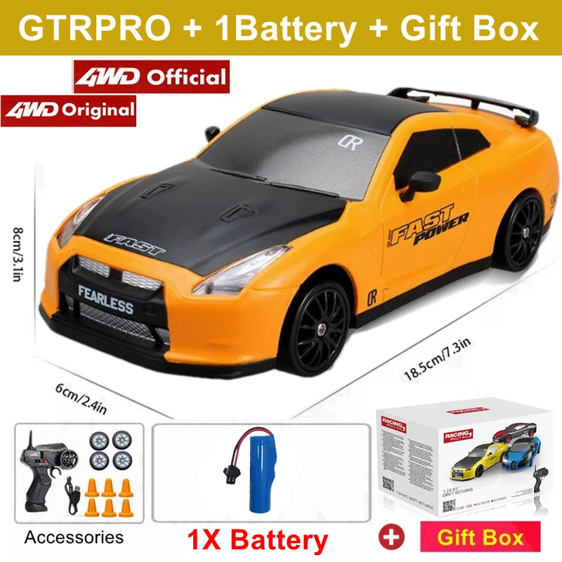 RC Drift Car 4WD - LED Remote Control Racing Vehicle for Kids Adults