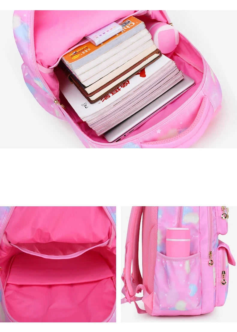 Kawaii Pink Girls Backpack - Cute Waterproof School Bag for Kids and Teens - ZOOMNSTORE