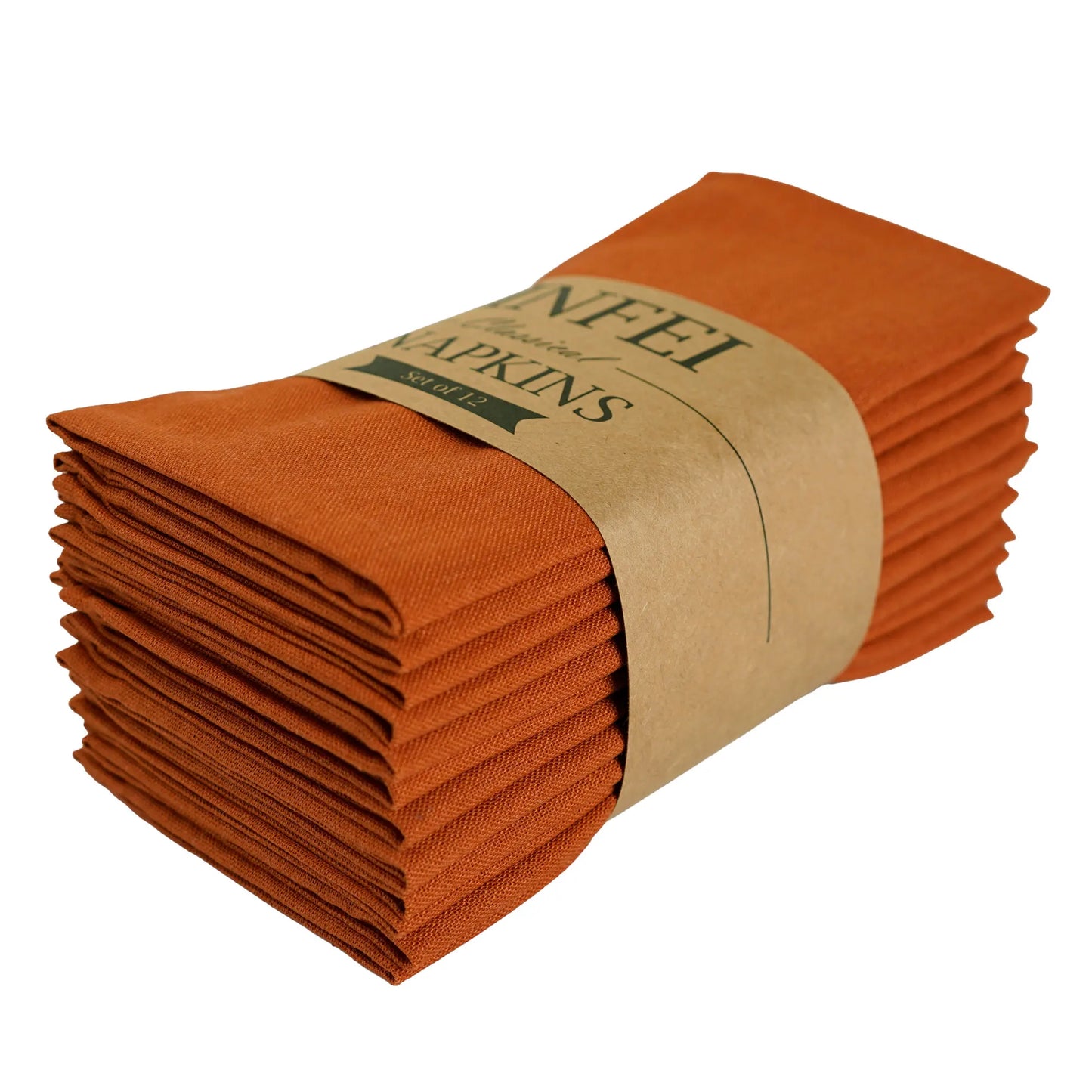 Cotton Linen Napkins Set of 12 - Soft 40x40cm Placemats for Dining Events