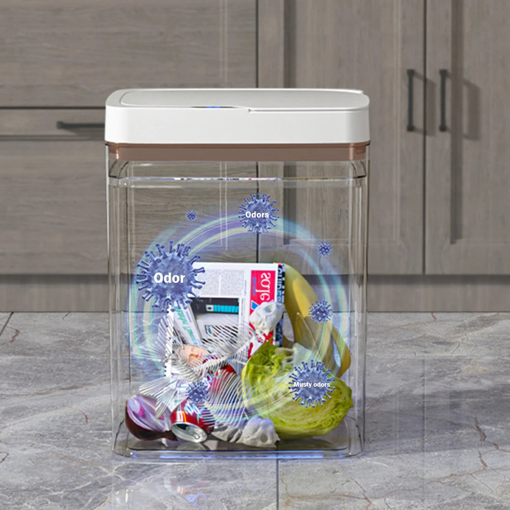 Smart Sensor Touchless Trash Can - Waterproof Electric Garbage Bin for Kitchen Bathroom