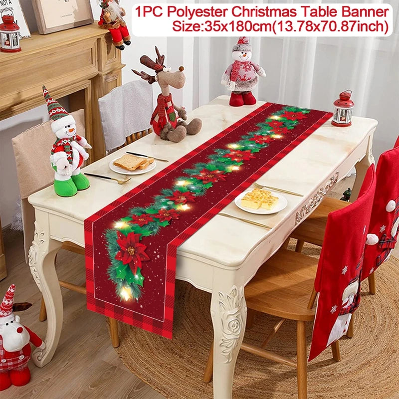Christmas Table Runner - Holiday Decor for Home 2024 New Year Gift 2025