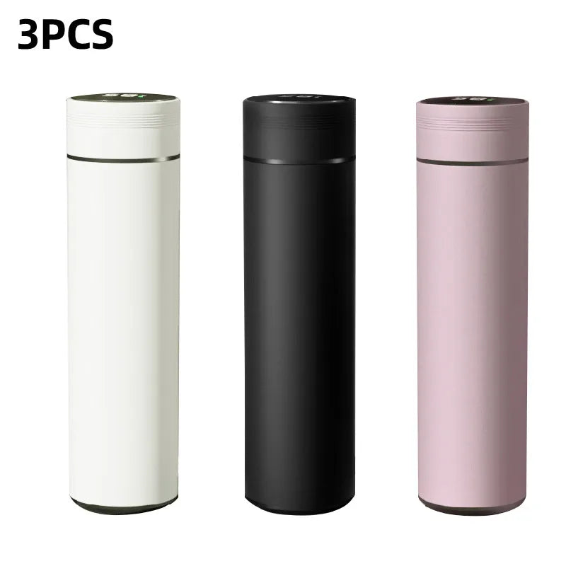 Smart Stainless Steel Water Bottle - 500ml Thermos with Temperature Display Leakproof Vacuum Flask Ideal Coffee Cup Gift - ZOOMNSTORE