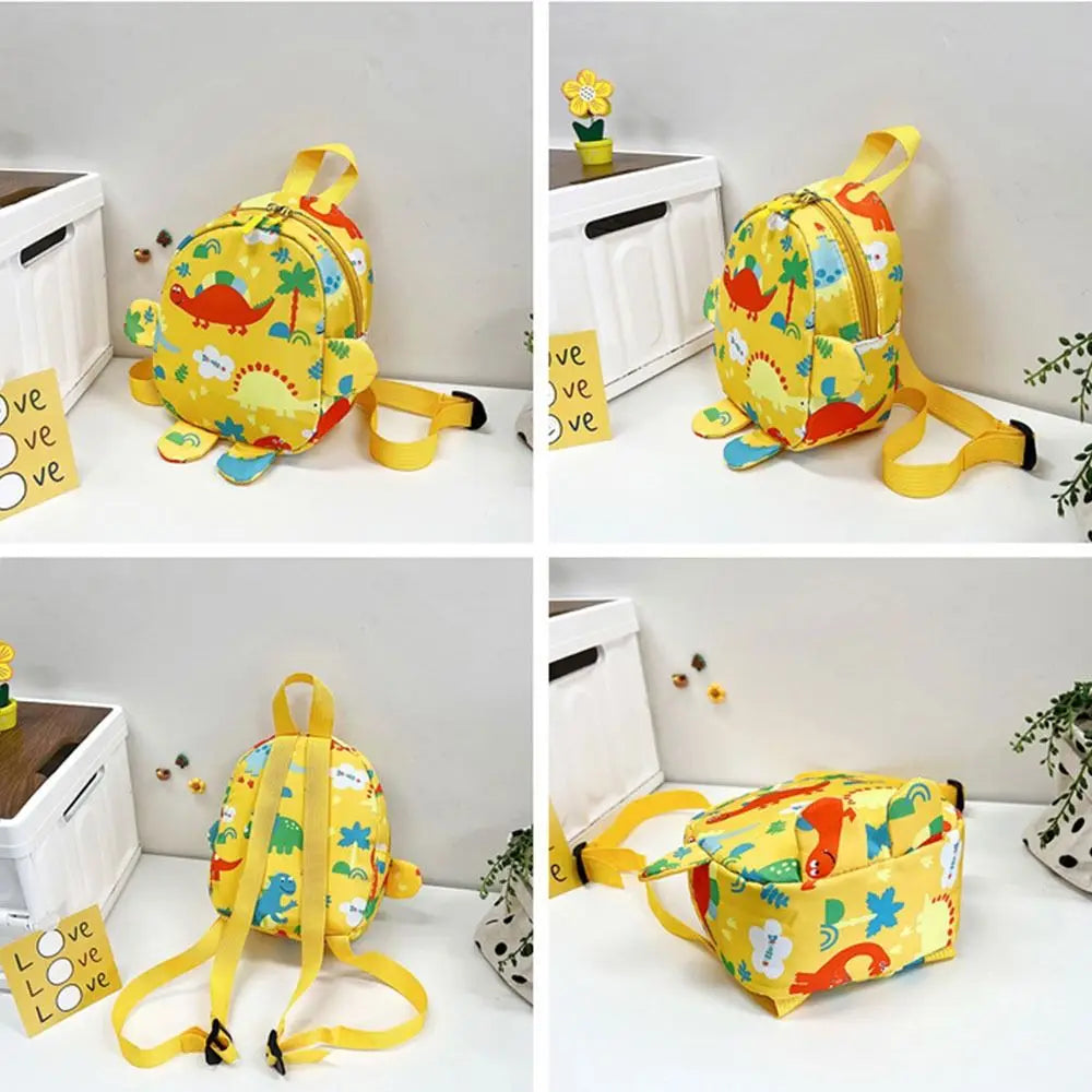 Kids Dinosaur Backpack - Kawaii Nylon Schoolbag for Boys and Girls - ZOOMNSTORE