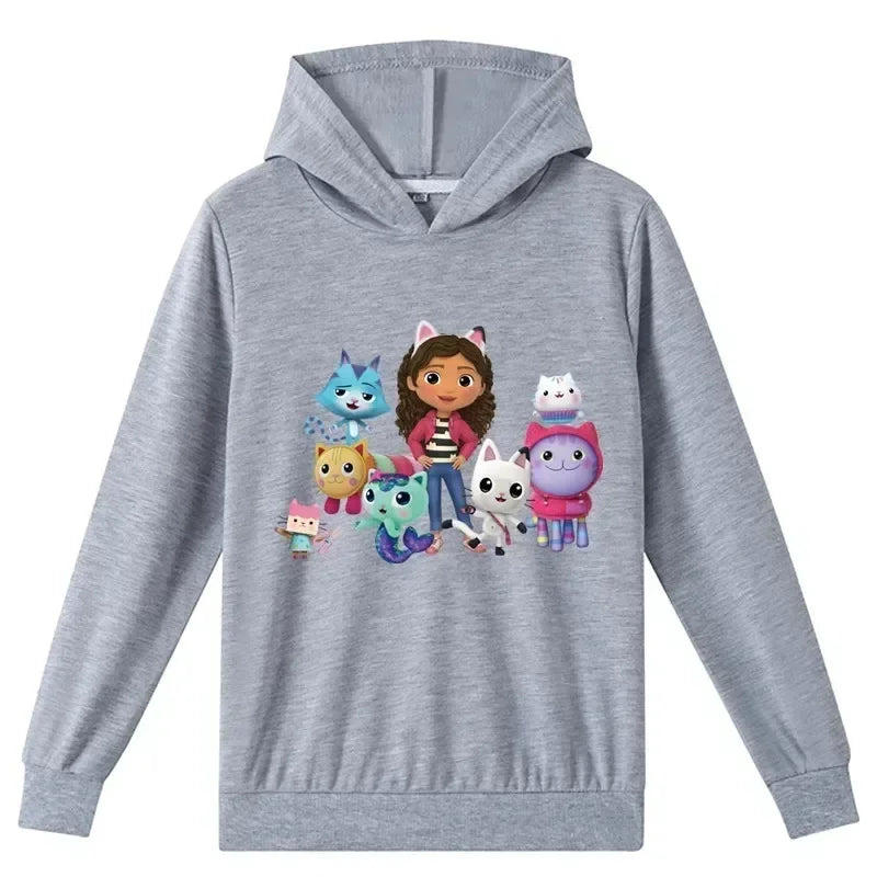 Gabbys Dollhouse Hoodie - Kids Long Sleeve Sweatshirt for Boys and Girls - ZOOMNSTORE