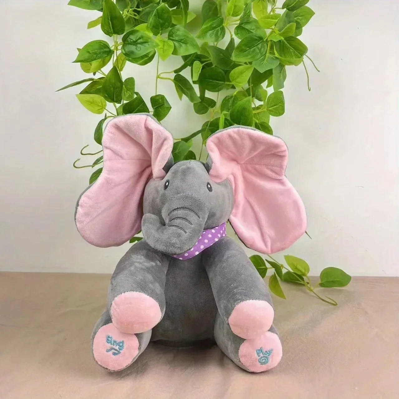 Interactive Elephant Plush Toy - Musical Hide-and-Seek Game for Babies - ZOOMNSTORE
