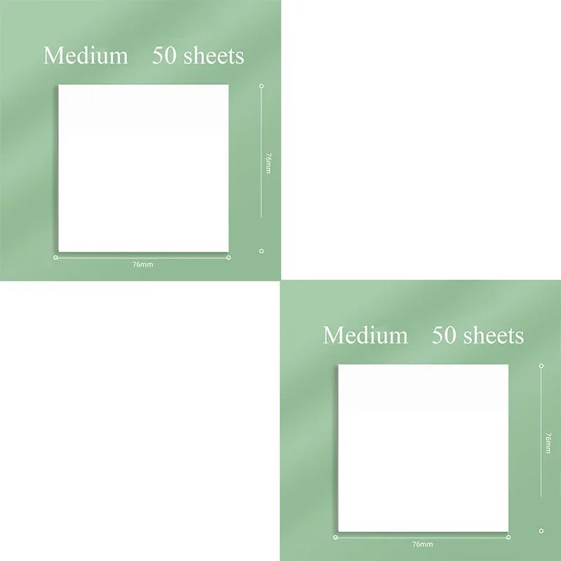 Transparent Waterproof Sticky Note Pads - 50100 Sheets for School Office