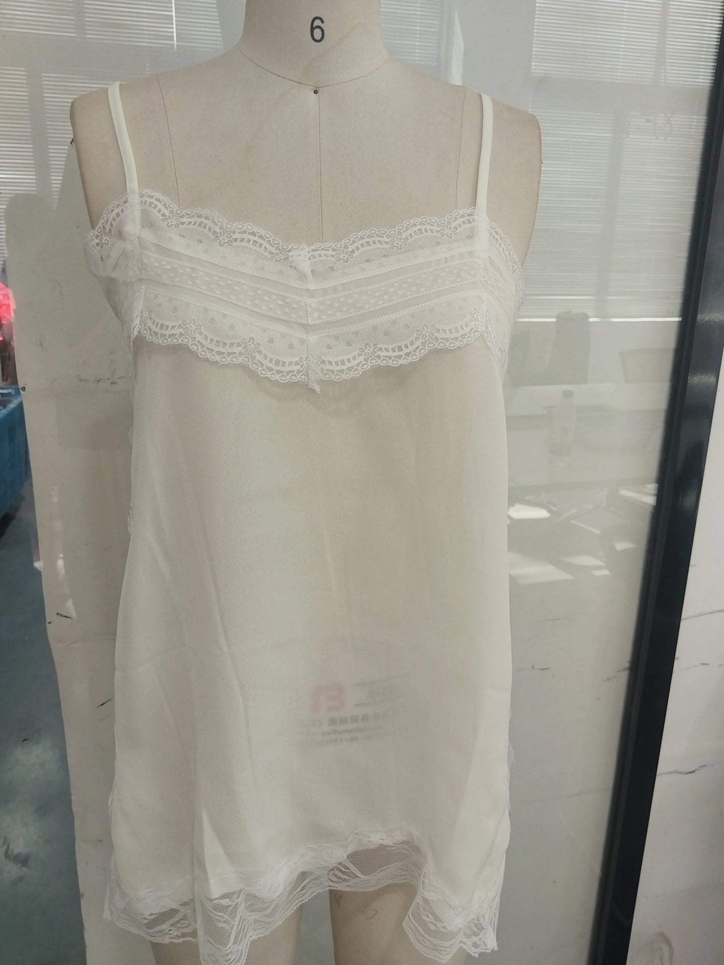 Lace Trim Sling Dress - Sleeveless Slim Fit Mini Dress With Natural Waistline