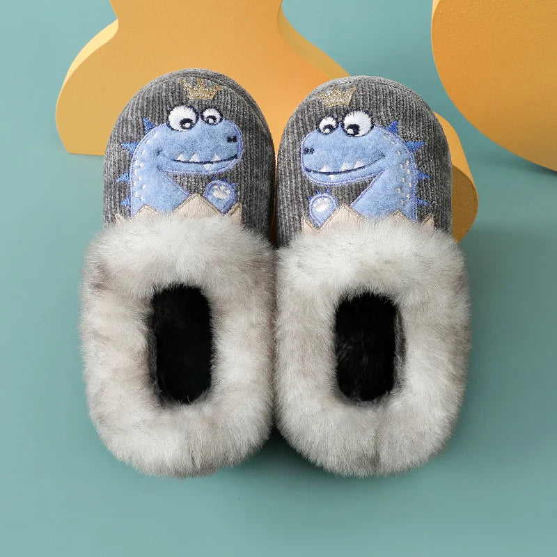 Kids Indoor Slippers – Lightweight Baby Slippers With EVA Sole & Plush Lined Footwear