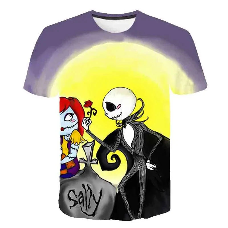 Halloween Skull Graphic Tee - Mens Hip Hop Streetwear T-shirt - ZOOMNSTORE