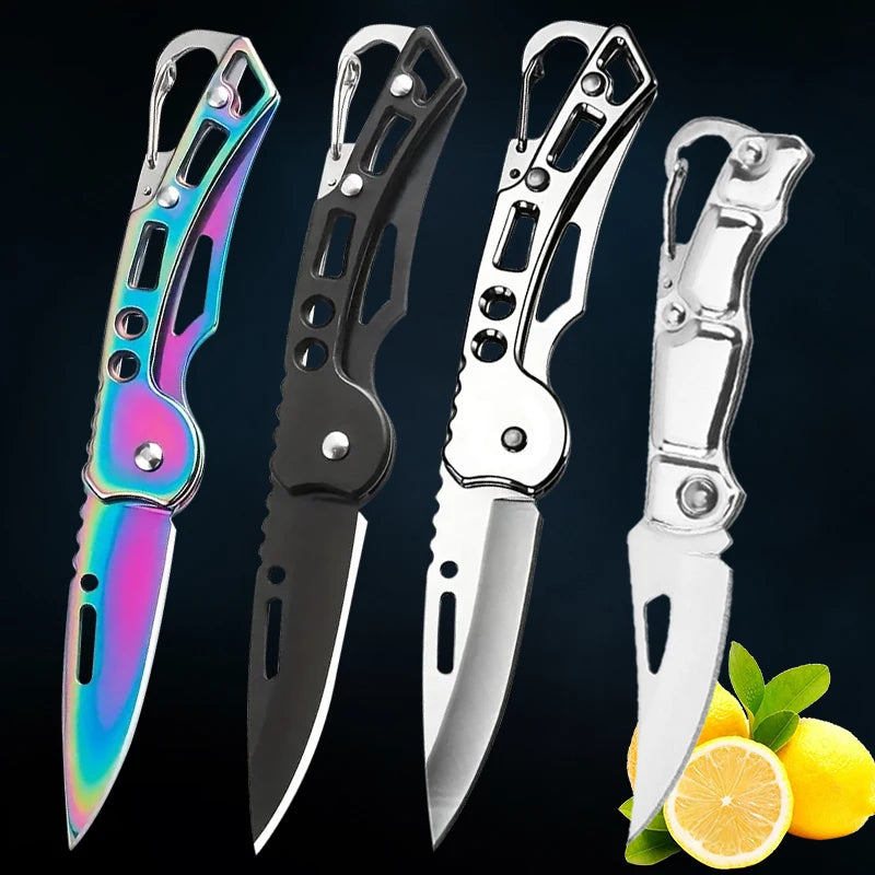 Folding Stainless Steel Fruit Knife - Non-Slip Outdoor Pocket Knife