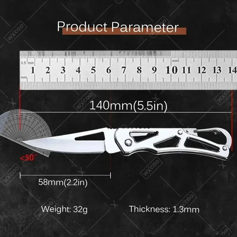 Folding Pocket Knife - Stainless Steel Multifunctional Kitchen Knife