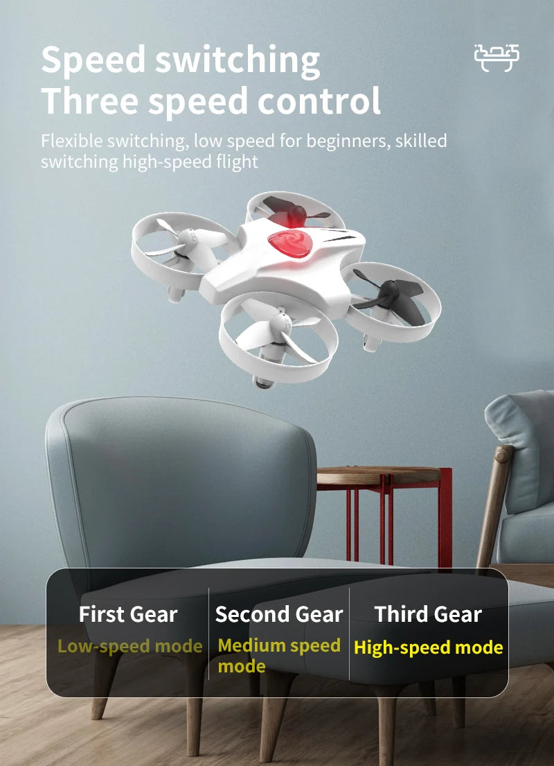 Mini RC Drone - 4CH Headless Mode Quadcopter with 360 Flip for Kids - ZOOMNSTORE