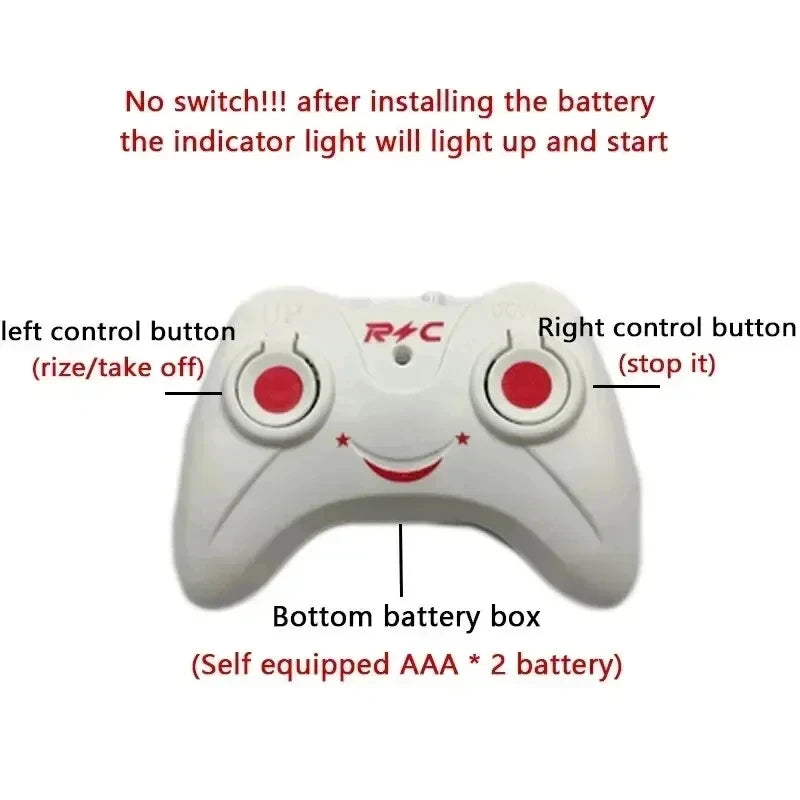Rechargeable Mini RC Drone - Safe Fall-Resistant Helicopter Toy for Kids No Remote Control Battery - ZOOMNSTORE