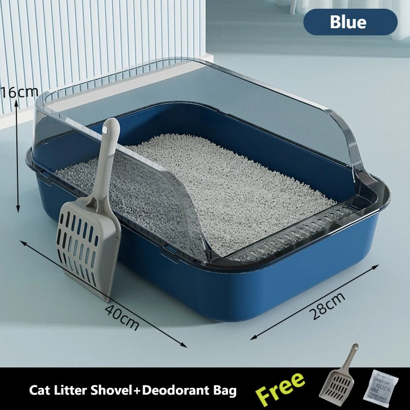 Large Capacity Cat Litter Box - Anti-Splash Plastic Cat Toilet - ZOOMNSTORE