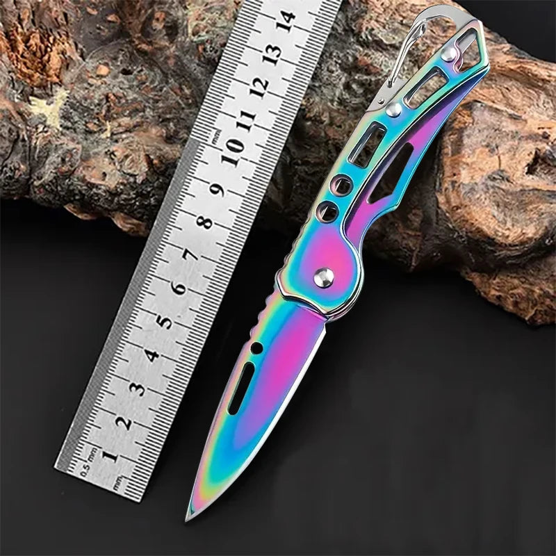 Folding Stainless Steel Fruit Knife - Non-Slip Outdoor Pocket Knife