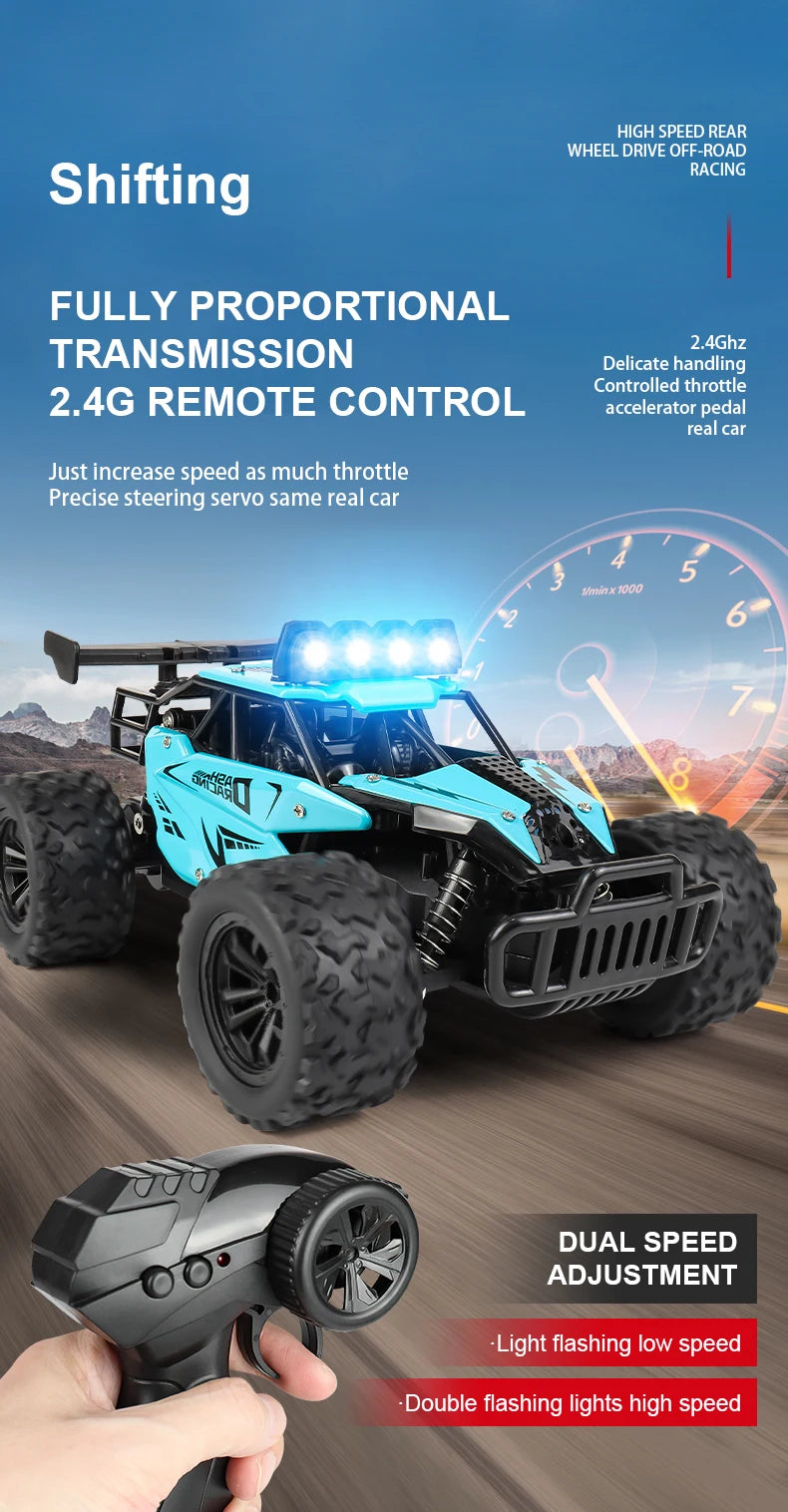 116 Alloy Remote Control Car - High-Speed Off-Road Big Foot Vehicle - ZOOMNSTORE