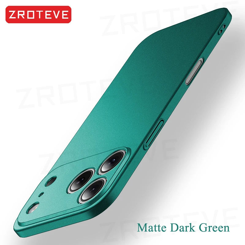 ZROTEVE Slim Matte Hard PC Case for iPhone 12-17 Pro Max Plus