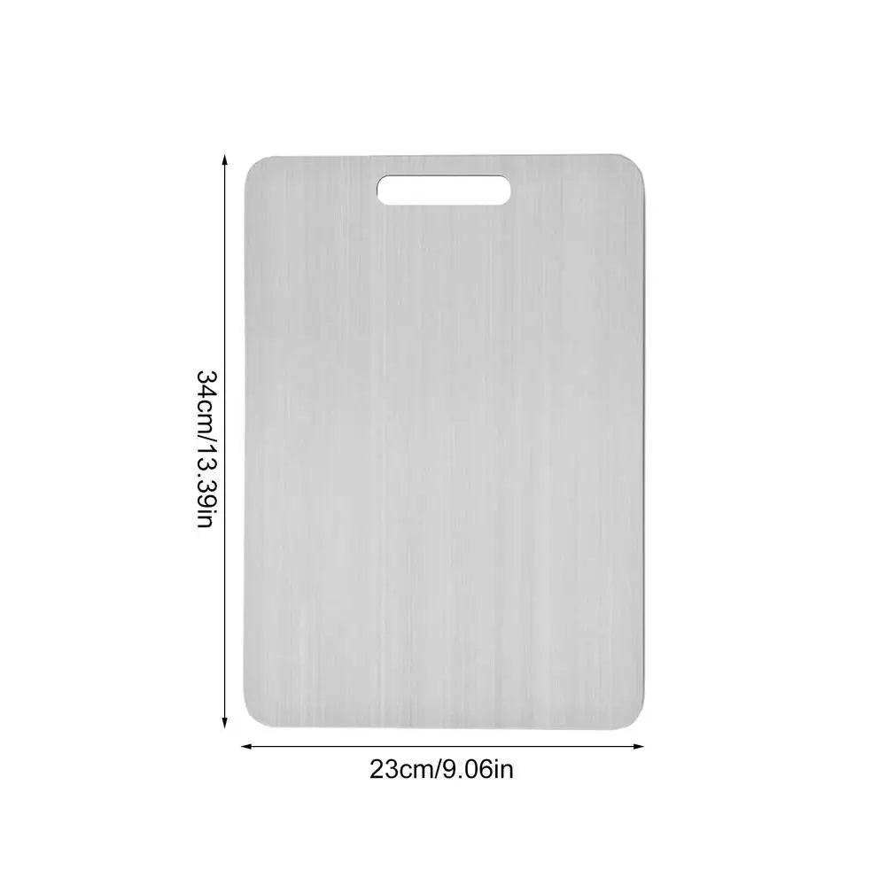 Titanium Cutting Board - Double-Sided Stainless Steel Chopping Board for Meat Fruit