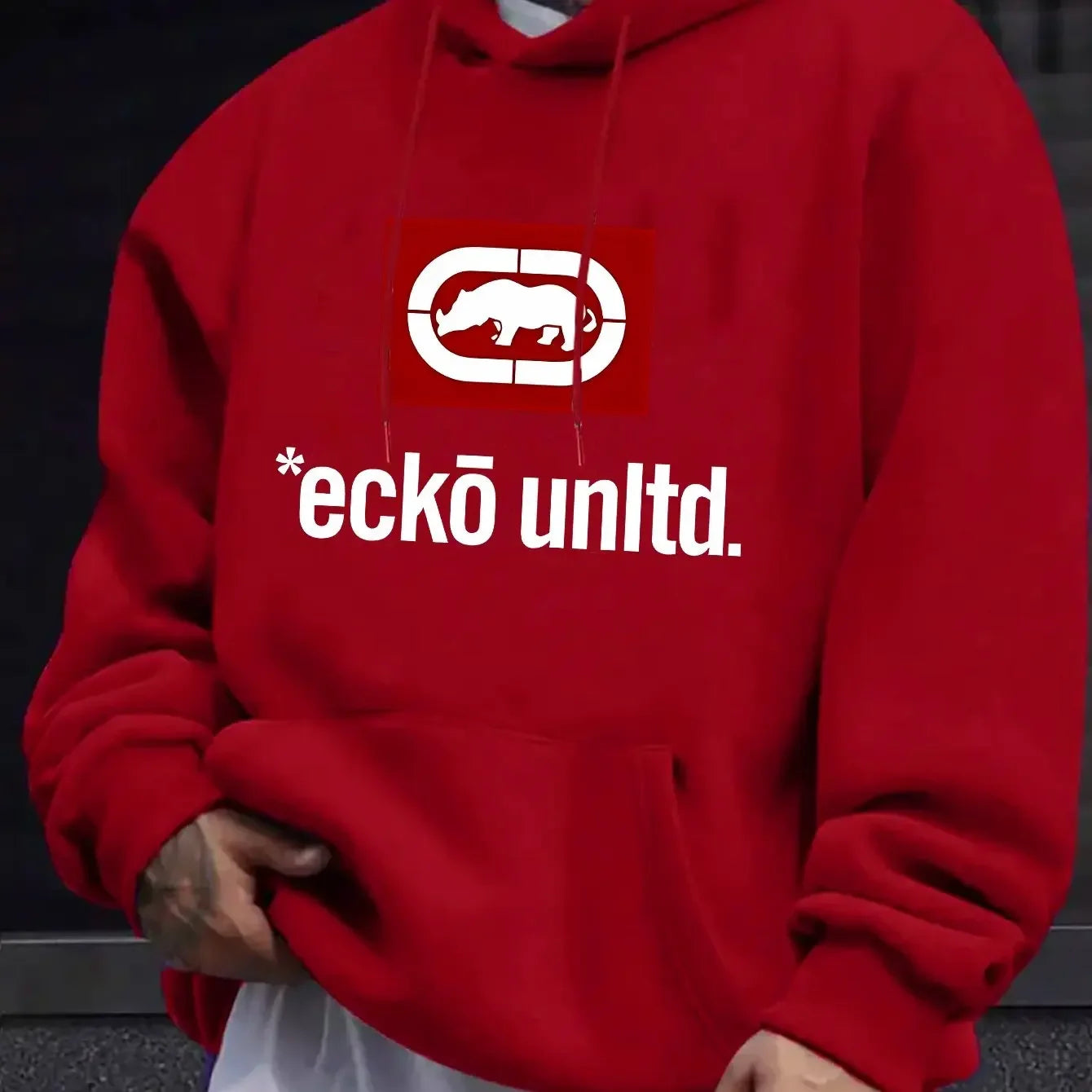 Men's hoodie with graphic "Ecko Unlimited" - Casual sweater long sleeves regular fit Autumn/Winter Casual hoodie