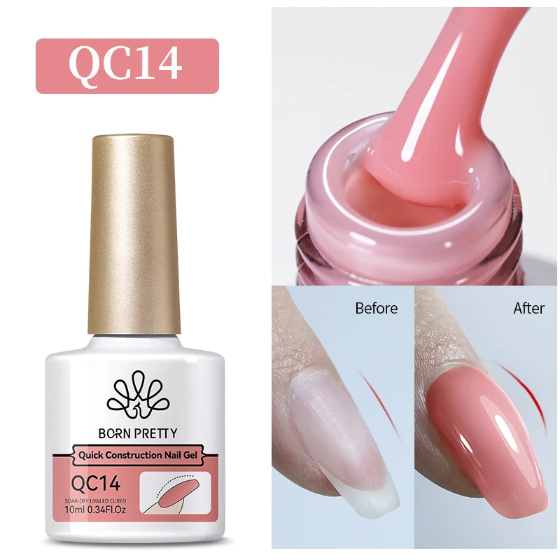 BORN PRETTY Gel Nail Polish Set - Super Top Coat Base Gel 10ml Semi-Permanent Varnish
