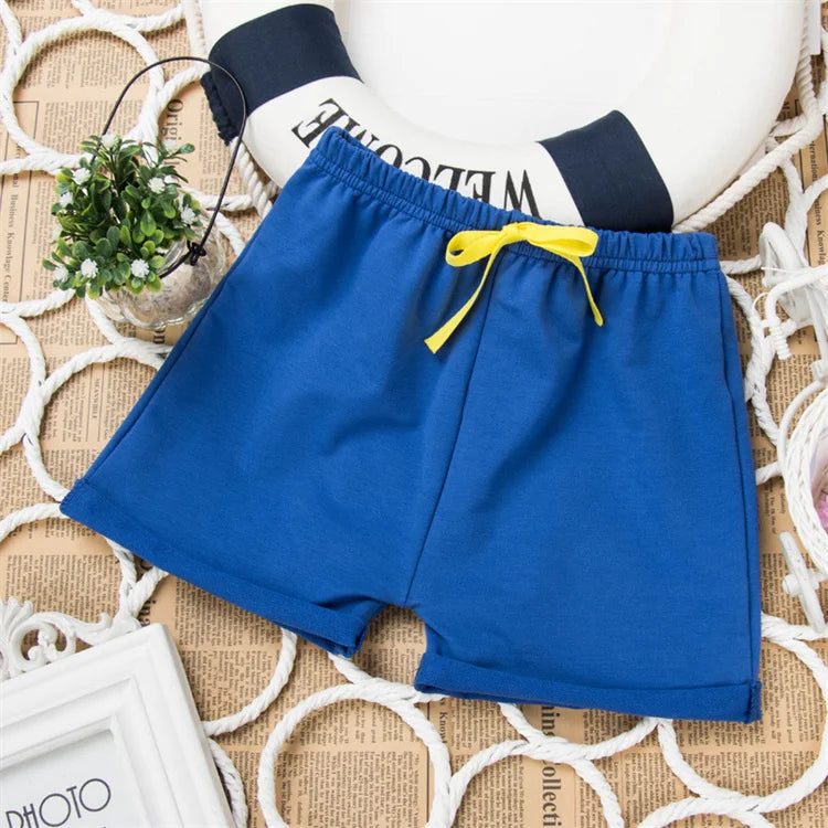 Kids Casual Cotton Board Shorts - Summer Beach Shorts for Boys Girls - ZOOMNSTORE