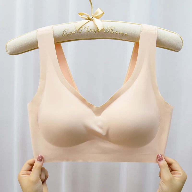 Seamless Sport Bra - Wireless Comfort Plus Size Bralette | Push Up, Lace Full Cup