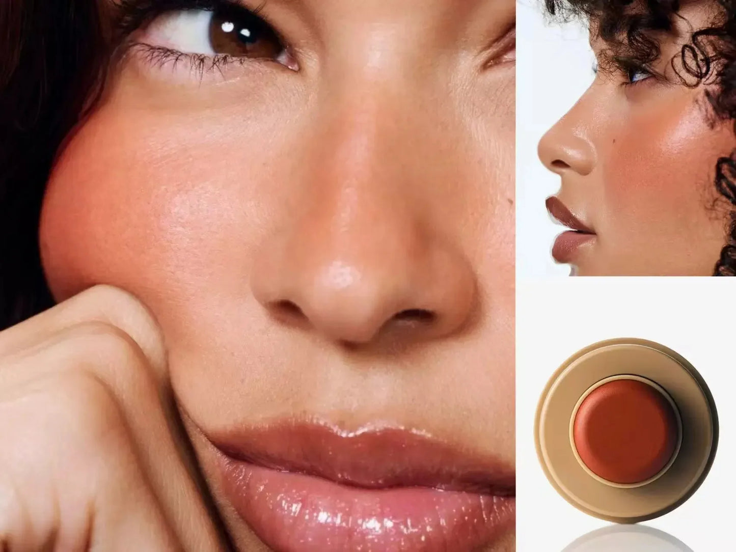 Hydrating Lip Gloss - Long Lasting Waterproof Glazing Mist & Rouge Powder Blush Stick