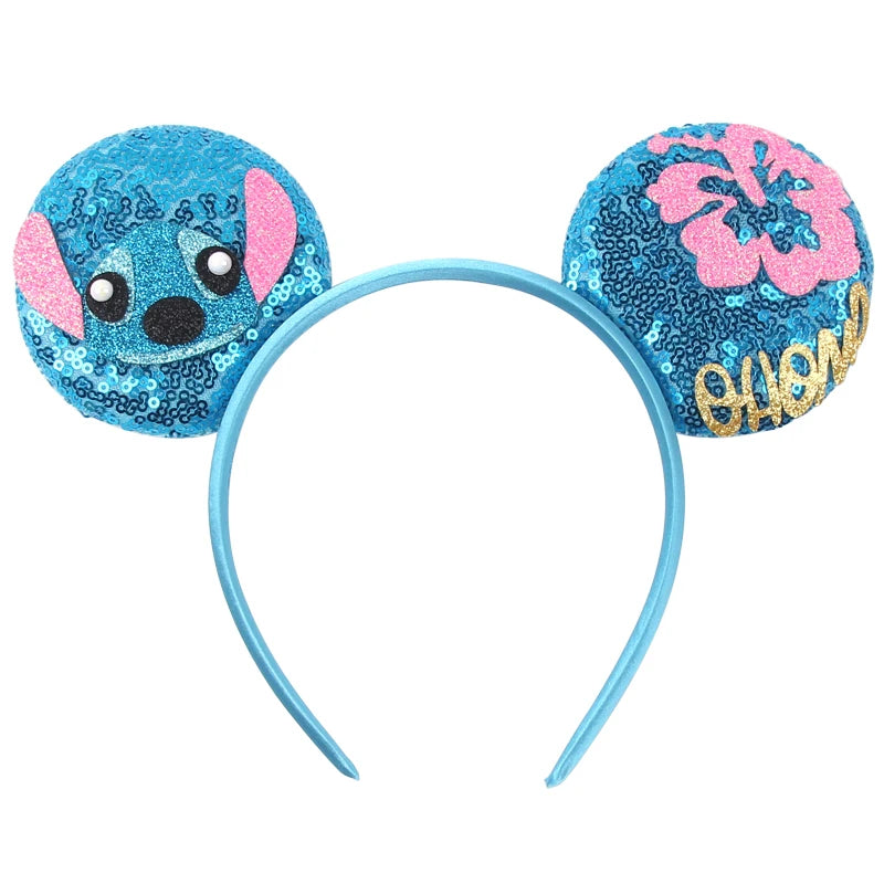 Mouse Ears Headband - Glitter Disney Party Headband for Kids, Unisex Accessory