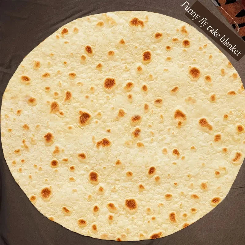 Mexican Tortilla Print Flannel Blanket - Soft Warm Throw for Couch Sofa Bed Camping Travel - ZOOMNSTORE