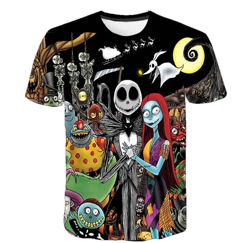 Halloween Skull Graphic Tee - Mens Hip Hop Streetwear T-shirt - ZOOMNSTORE