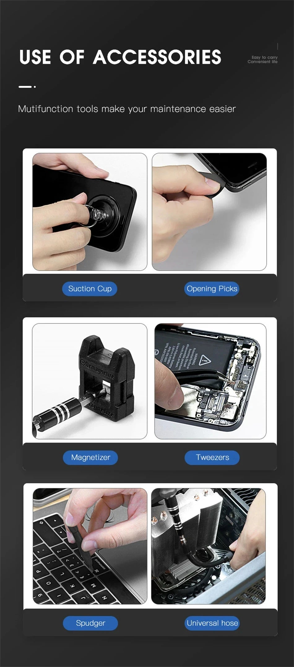 Precision Screwdriver Set - 115117 Magnetic Hex Bits for Xiaomi Mac PC iPhone Repair - ZOOMNSTORE