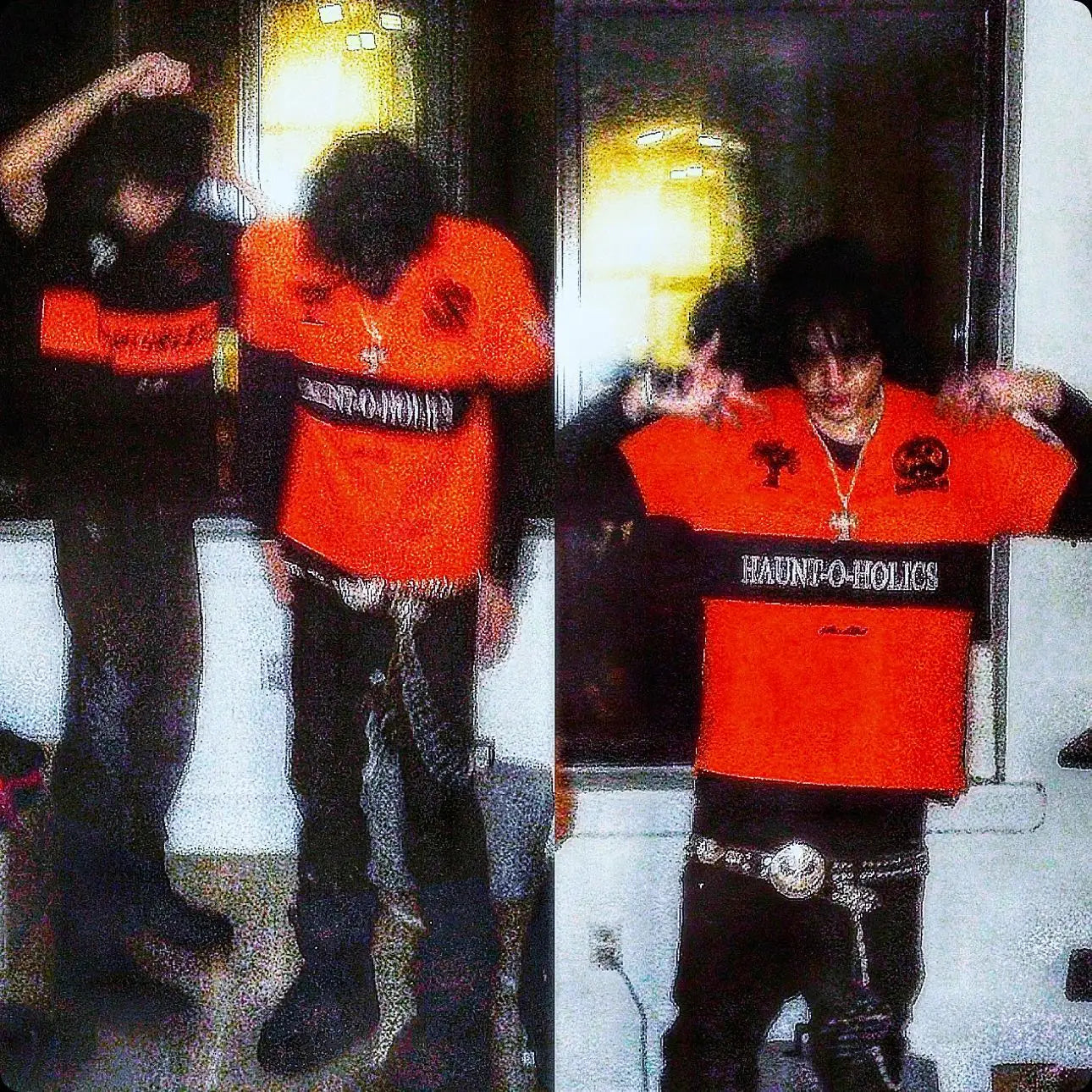 Y2K Haunted Polo Shirt - Halloween Devil Pumpkin Embroidery Gothic Streetwear - ZOOMNSTORE