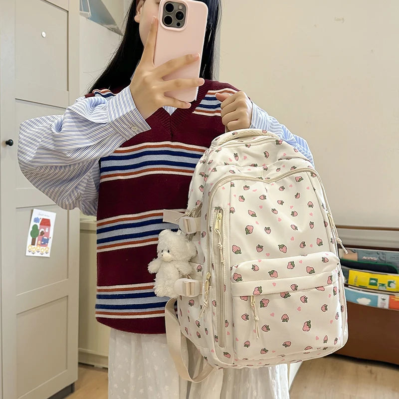 Cute Girls Backpack - Large Capacity Fashion School Bag Travel Storage for Kids - ZOOMNSTORE
