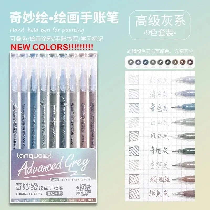 Acrylic Markers Set - 9 Color Art Pens for Rock Painting DIY Crafts