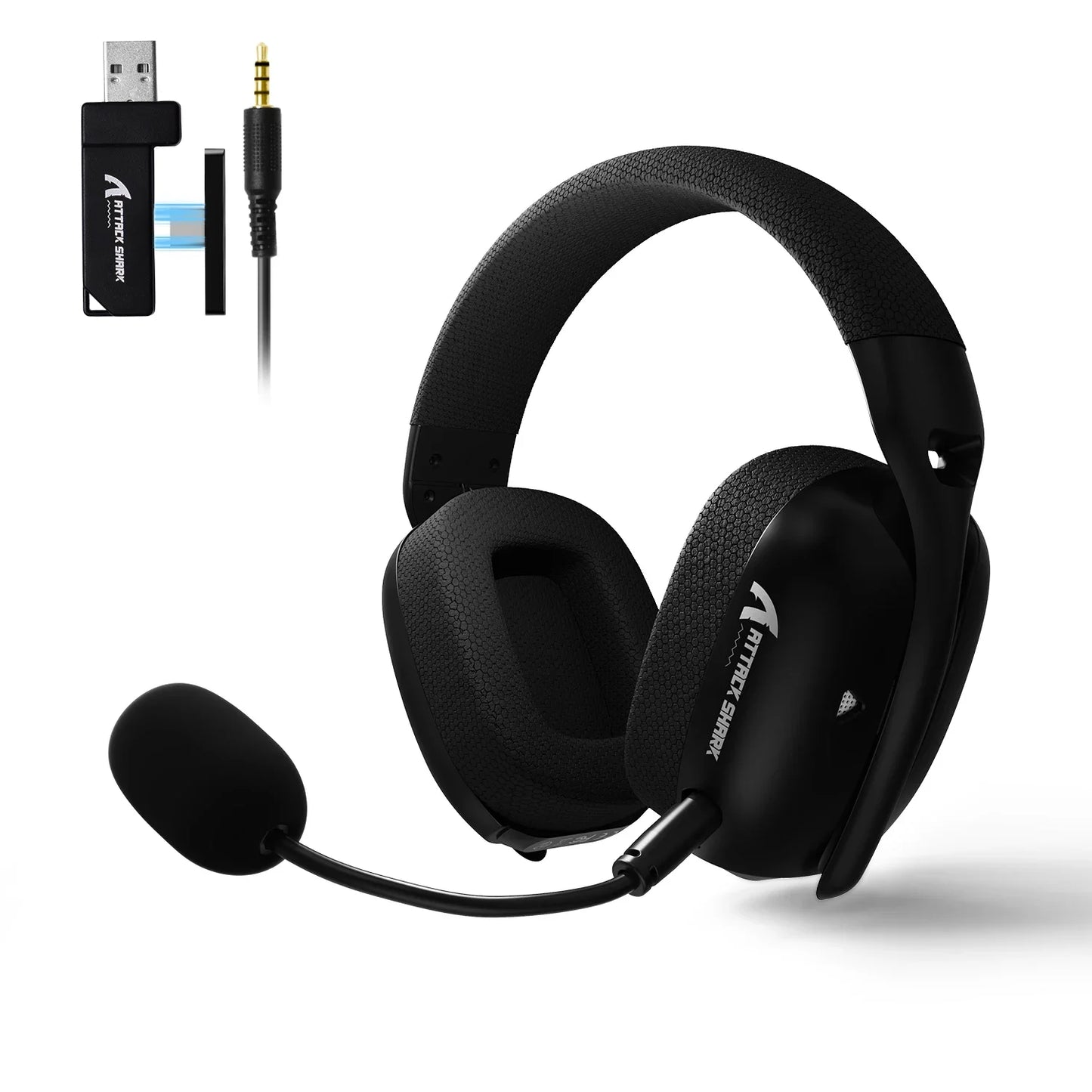 ATTACK SHARK L80PRO Wireless Gaming Headset 2.4G/BT/Wired Ultra-Light 40mm Drivers Low Latency Headphone for PC PS5 Switch Xbox