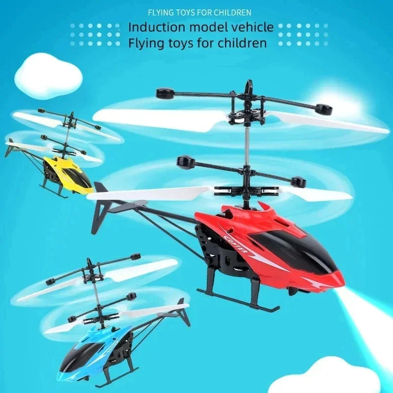 Rechargeable Mini RC Drone - Safe Fall-Resistant Helicopter Toy for Kids No Remote Control Battery - ZOOMNSTORE
