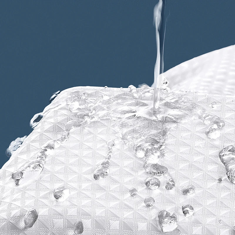 Waterproof Thickened Waffle Shower Curtain - Mildew Resistant Solid Color Bathroom Decor - ZOOMNSTORE